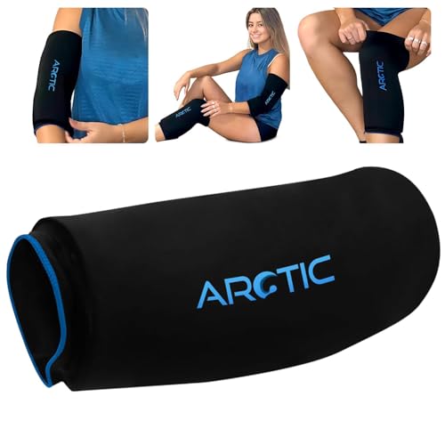 Cold Therapy Compression Ice Sleeve Knee Ice Pack Wrap for Injuries Elbow Quad & Hamstring Relief Flexible & Reusable Cold Wrap Recovery for Meniscus ACL MCL Ice & Heat Therapy (Large)