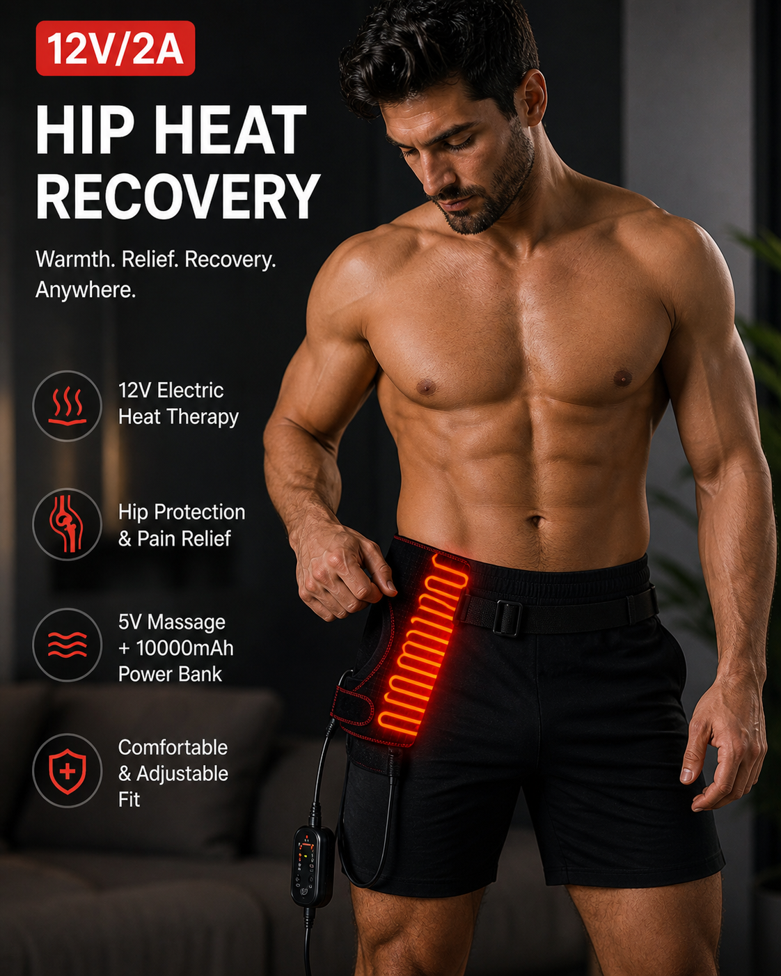 Femoroplasty Recovery Device with Heating and Massage