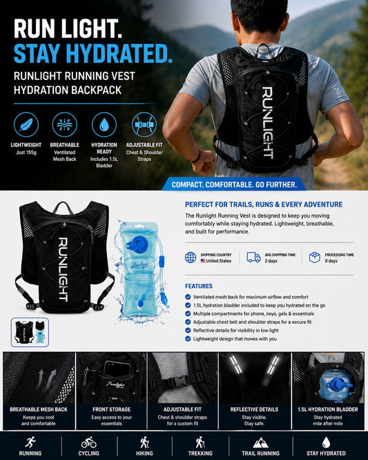 Runlight Performance Hydration Vest-1.5L