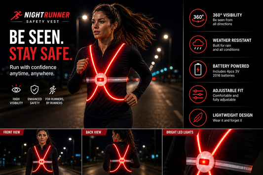 Angel Wings LED Fiber Optic Reflective Running Vest