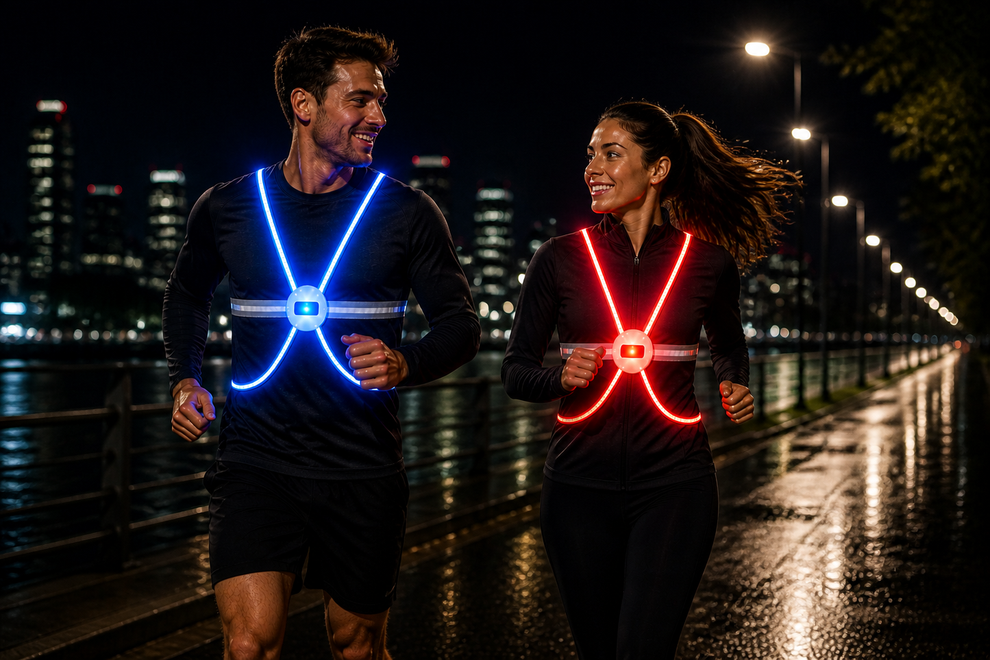 Angel Wings LED Fiber Optic Reflective Running Vest